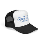God Is Good Trucker Hat — Royal Blue Design