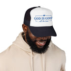 God Is Good Trucker Hat — Royal Blue Design