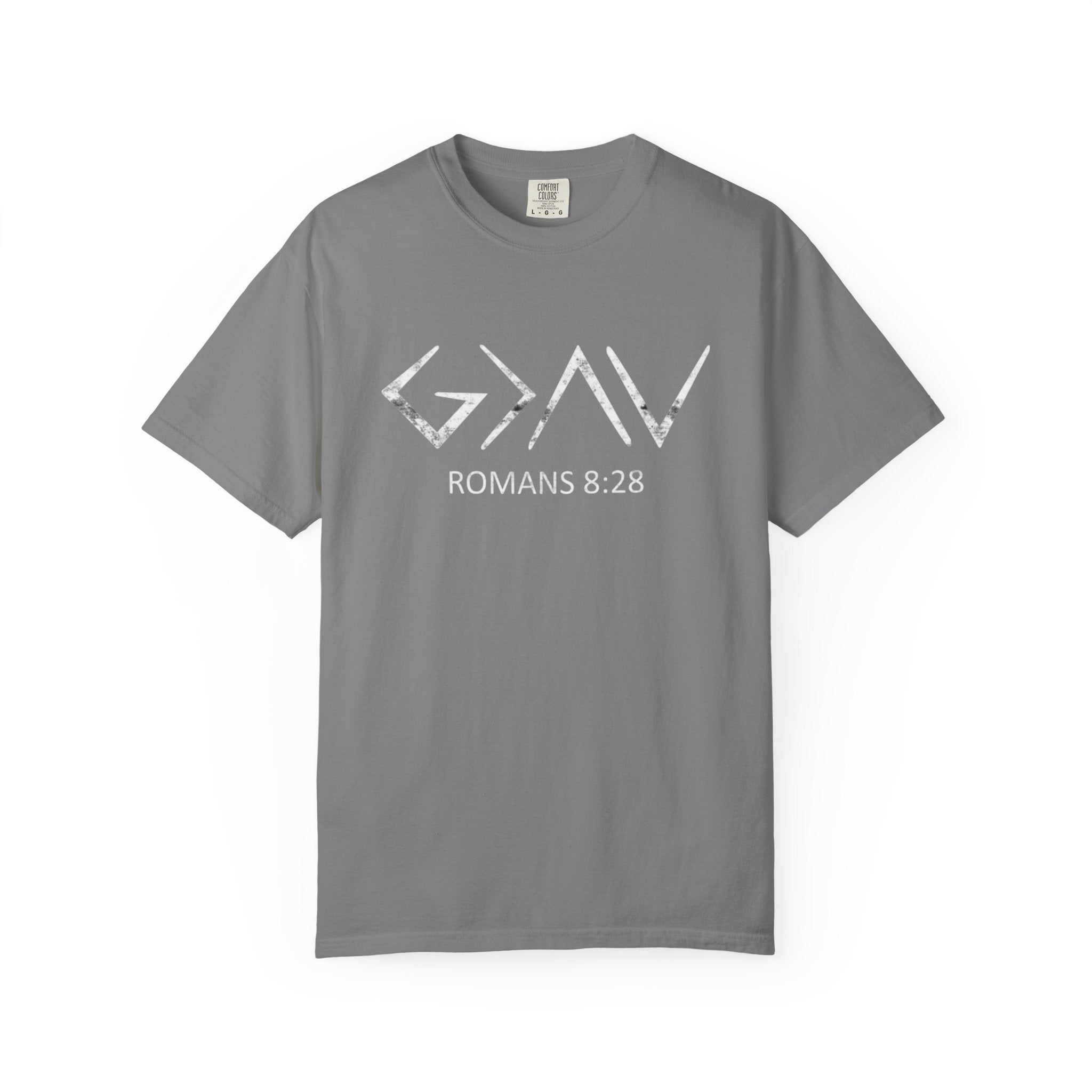 Romans 8:28 Comfort Colors Tee