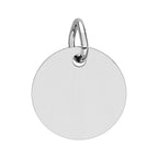 Custom Engraved Birthstone Circle Charm