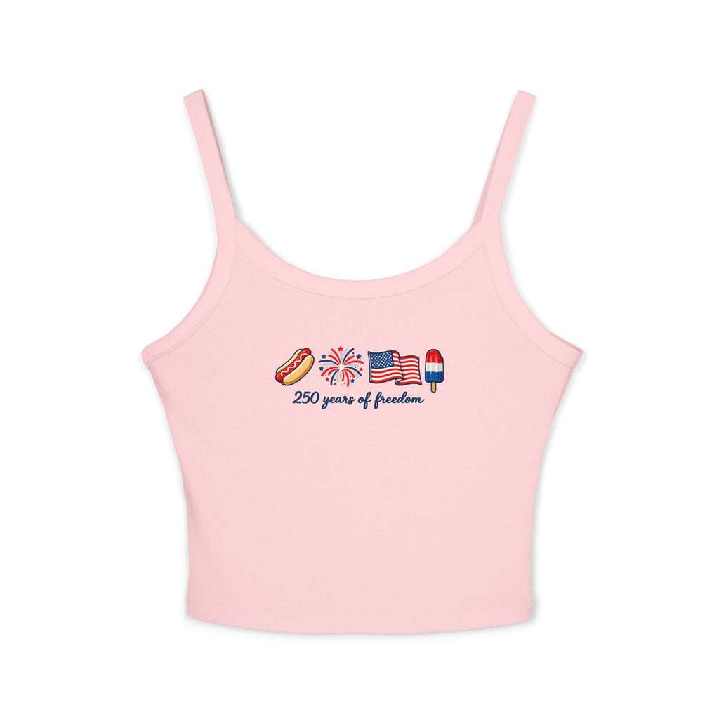 Patriotic Crop Tank Top - "230 years of freedom" July 4th Graphic