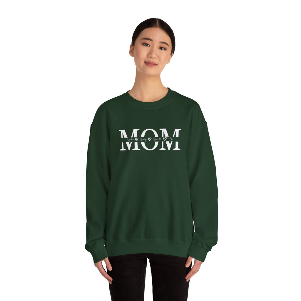 Customized Mom with Children's Names Crewneck Sweatshirt