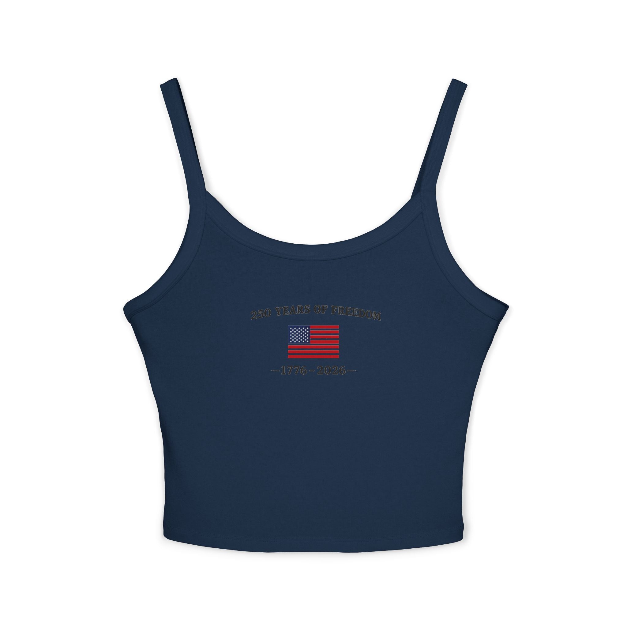200 Years of Freedom Tank Top — 1776–1976 Patriotic Cropped Spaghetti Strap