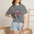 America Land of the Free Graphic T-Shirt — Patriotic 1776 Home of the Brave Tee