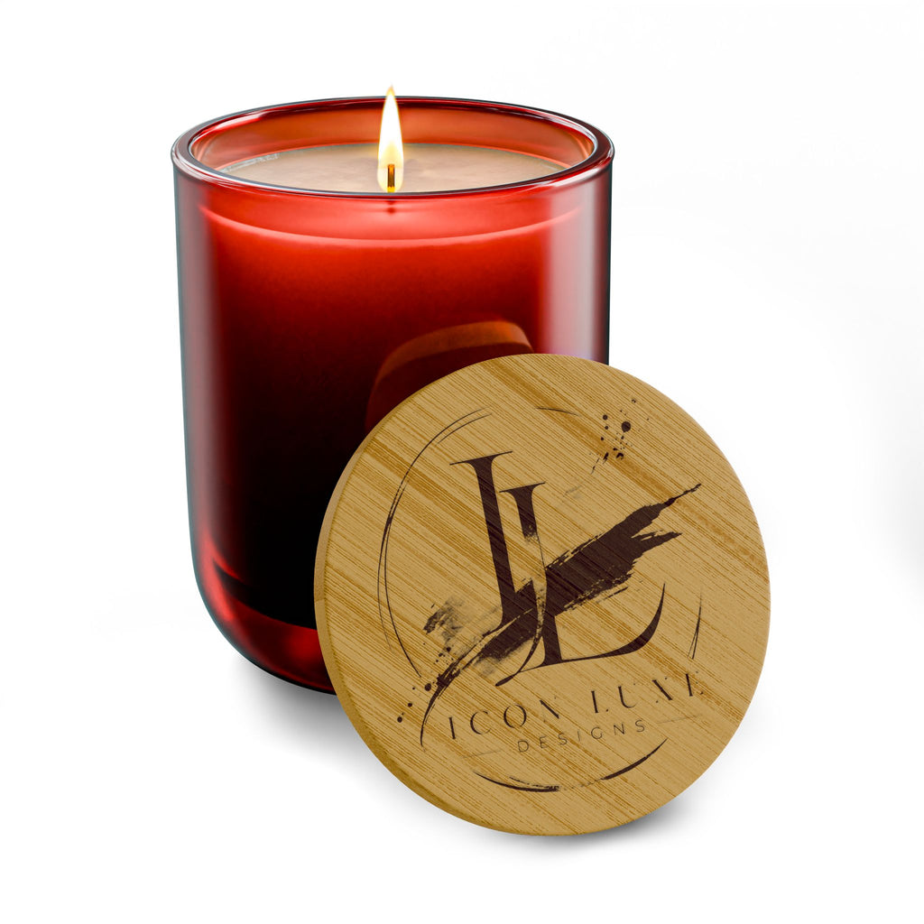 Custom Engraved Bamboo Lid Soy Candle - 14oz Scented Candle