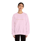 Mama Embroidery Crewneck Sweatshirt — Minimal Rose Gold Script