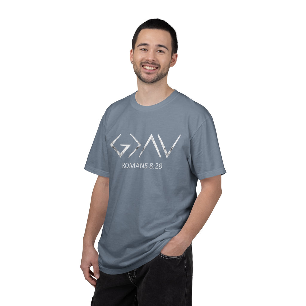 Romans 8:28 Comfort Colors Tee