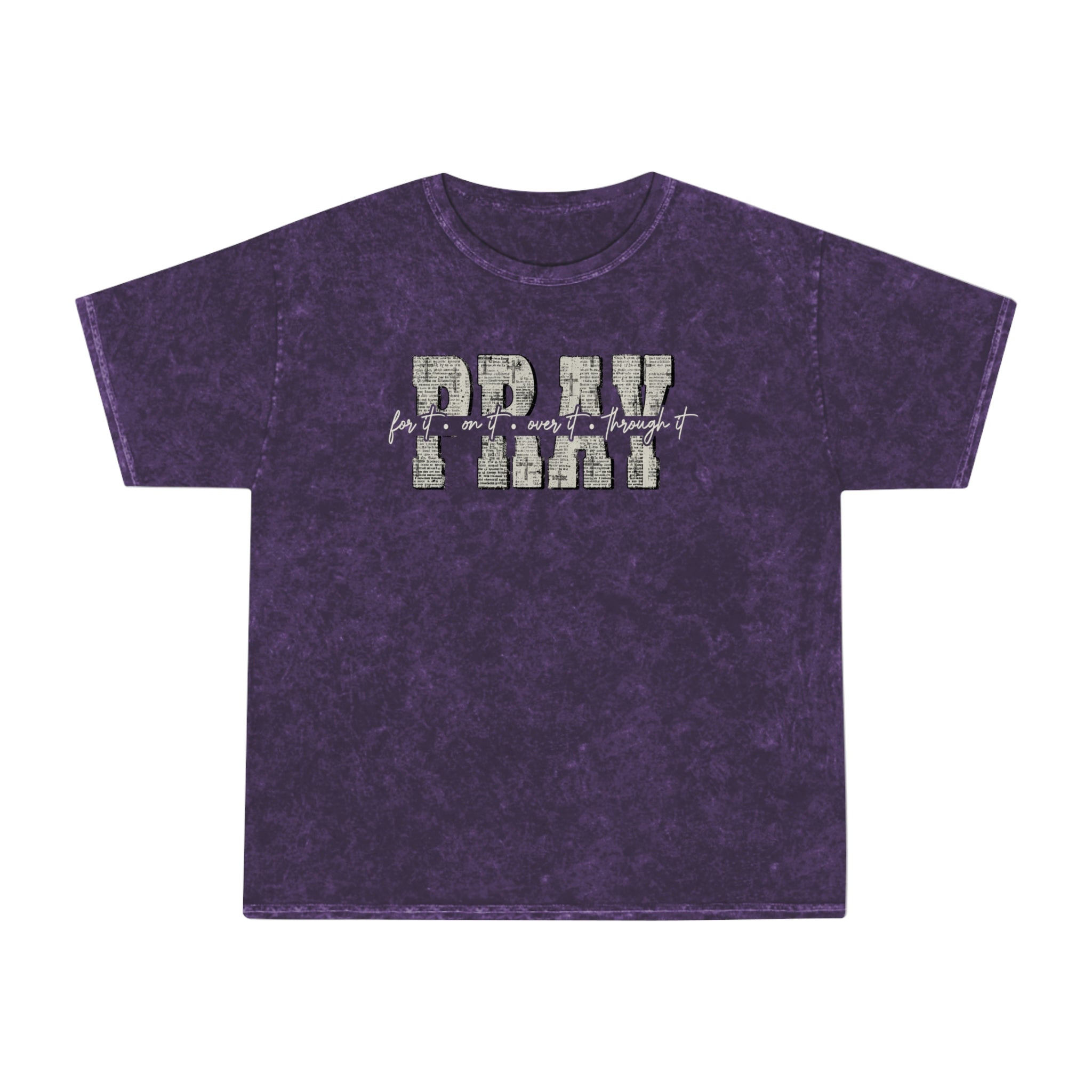 Pray Distressed Mineral Wash T-Shirt