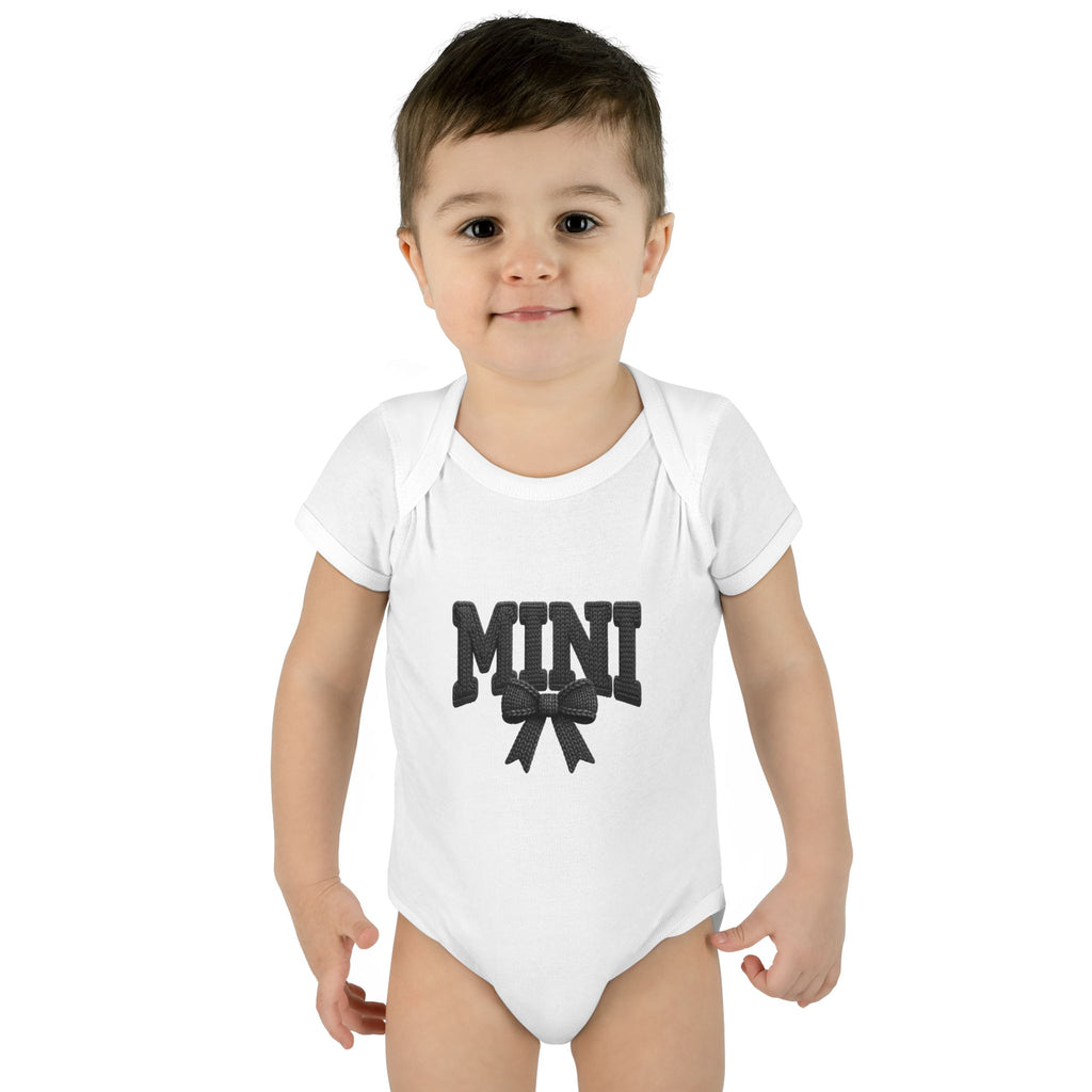 Mini Baby Bodysuit — "MINI" Bow Infant Onesie