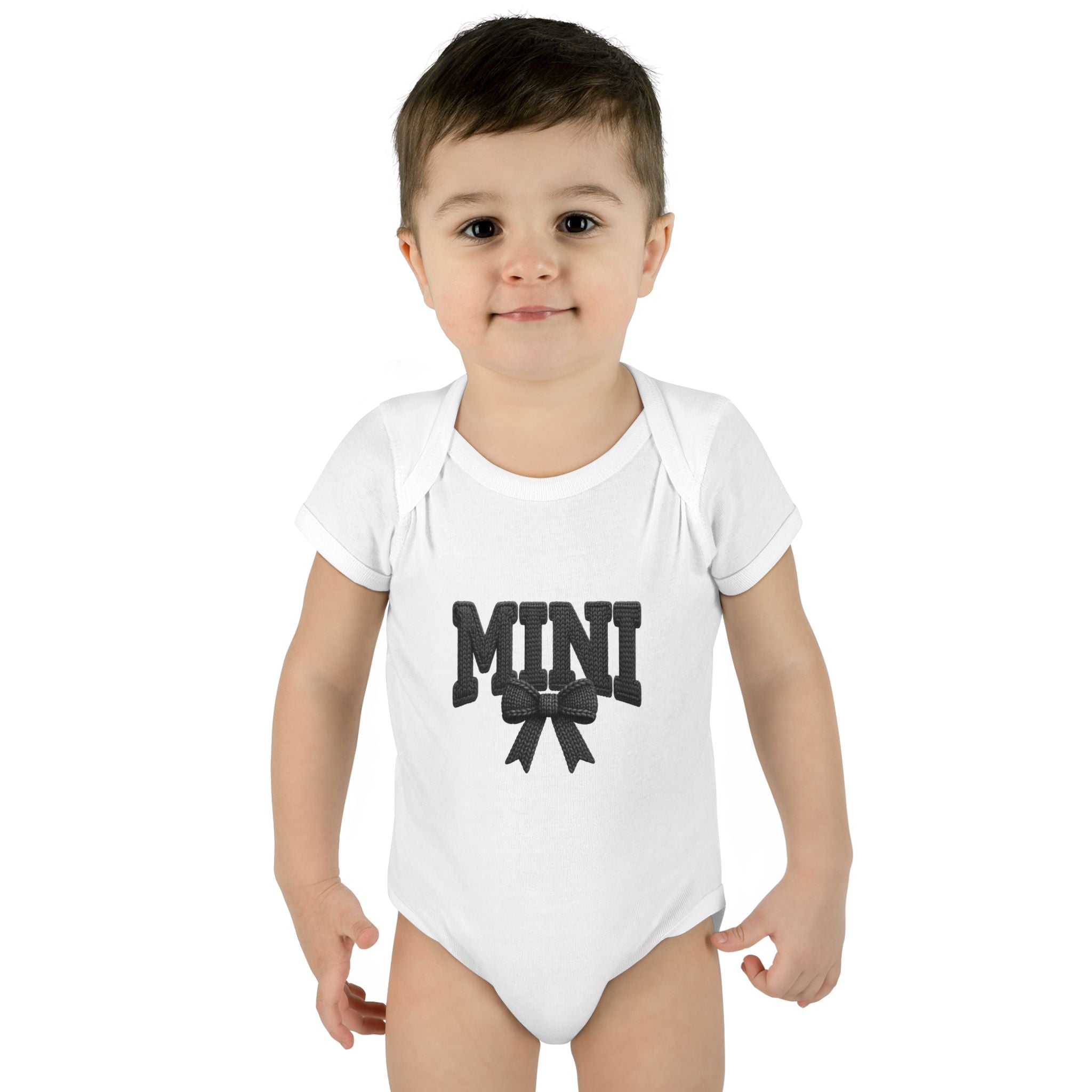 Mini Baby Bodysuit — "MINI" Bow Infant Onesie