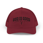 God Is Good Trucker Cap – Faith-Based Snapback Hat with Cross