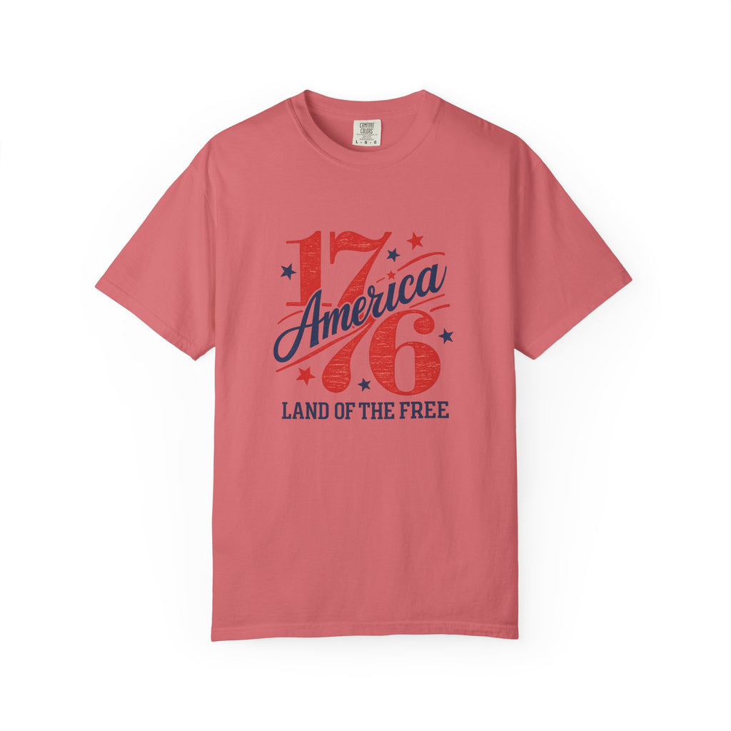America Land of the Free Graphic T-Shirt — Patriotic