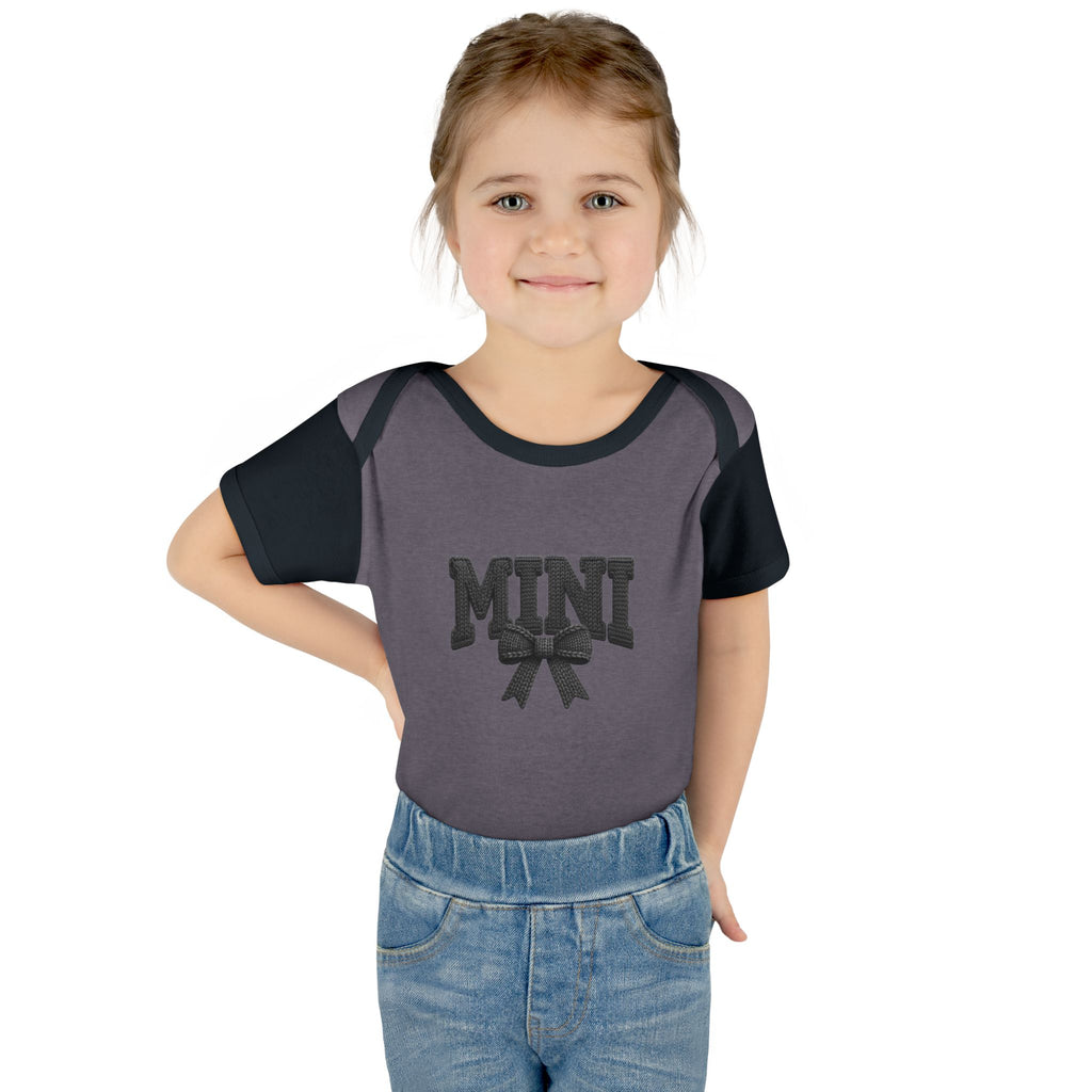 Mini Baby Bodysuit — "MINI" Bow Infant Onesie
