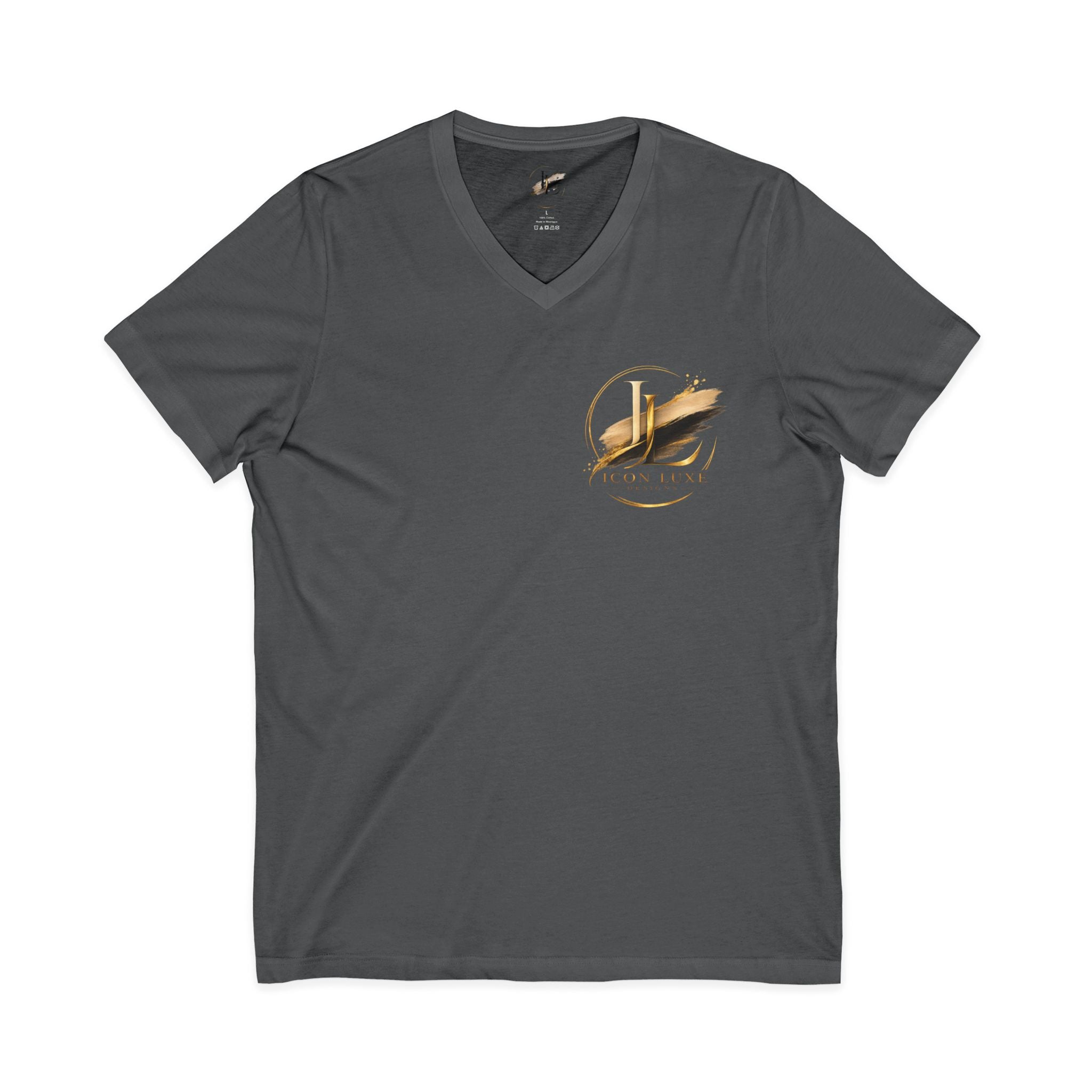 Custom Pocket V‑Neck Tee — Bella + Canvas
