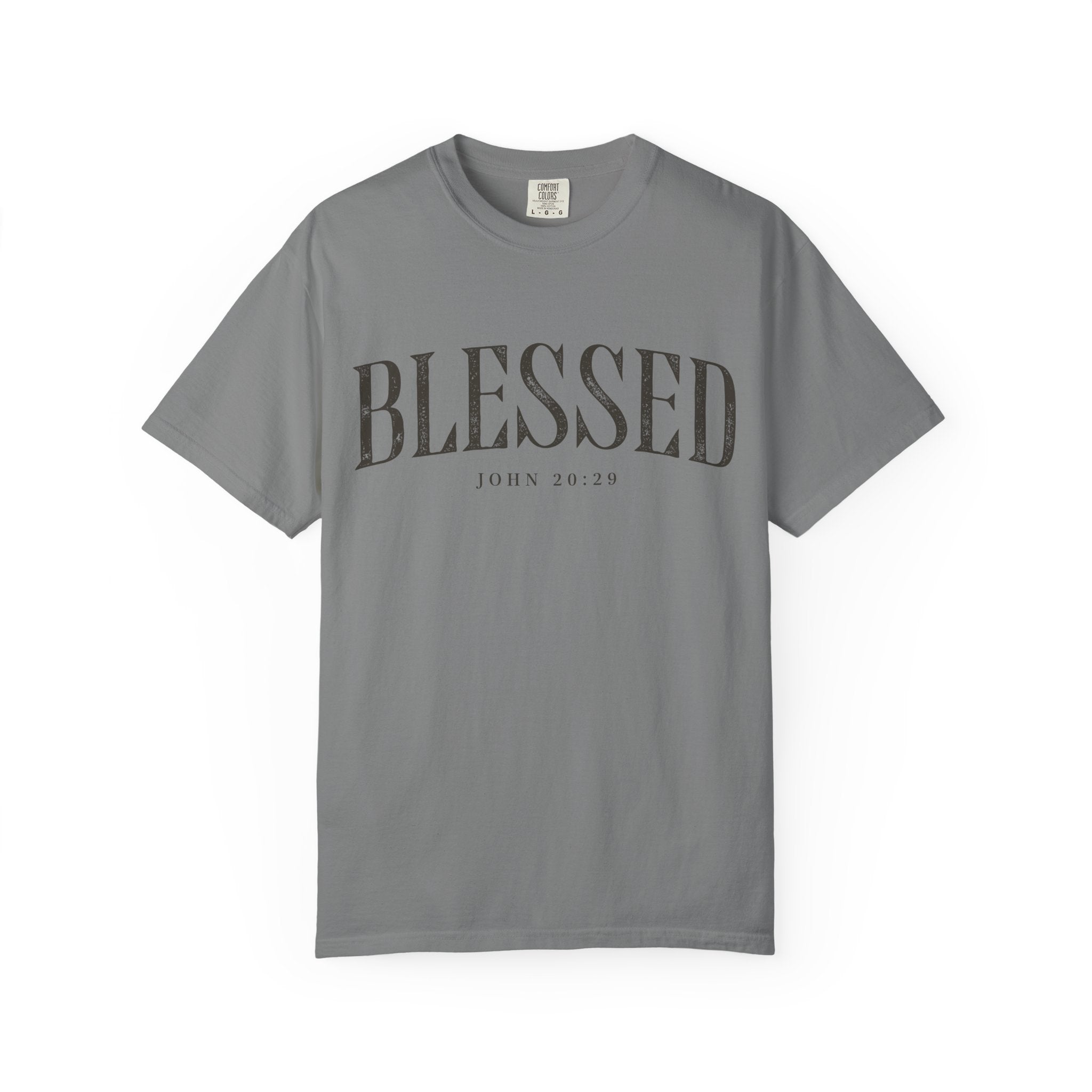 Blessed Christian T-Shirt — 'BLESSED' with John 20:25 Scripture Tee