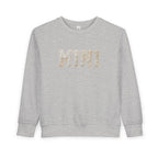 Mini Toddler Sweatshirt — Neutral Lettering Pullover