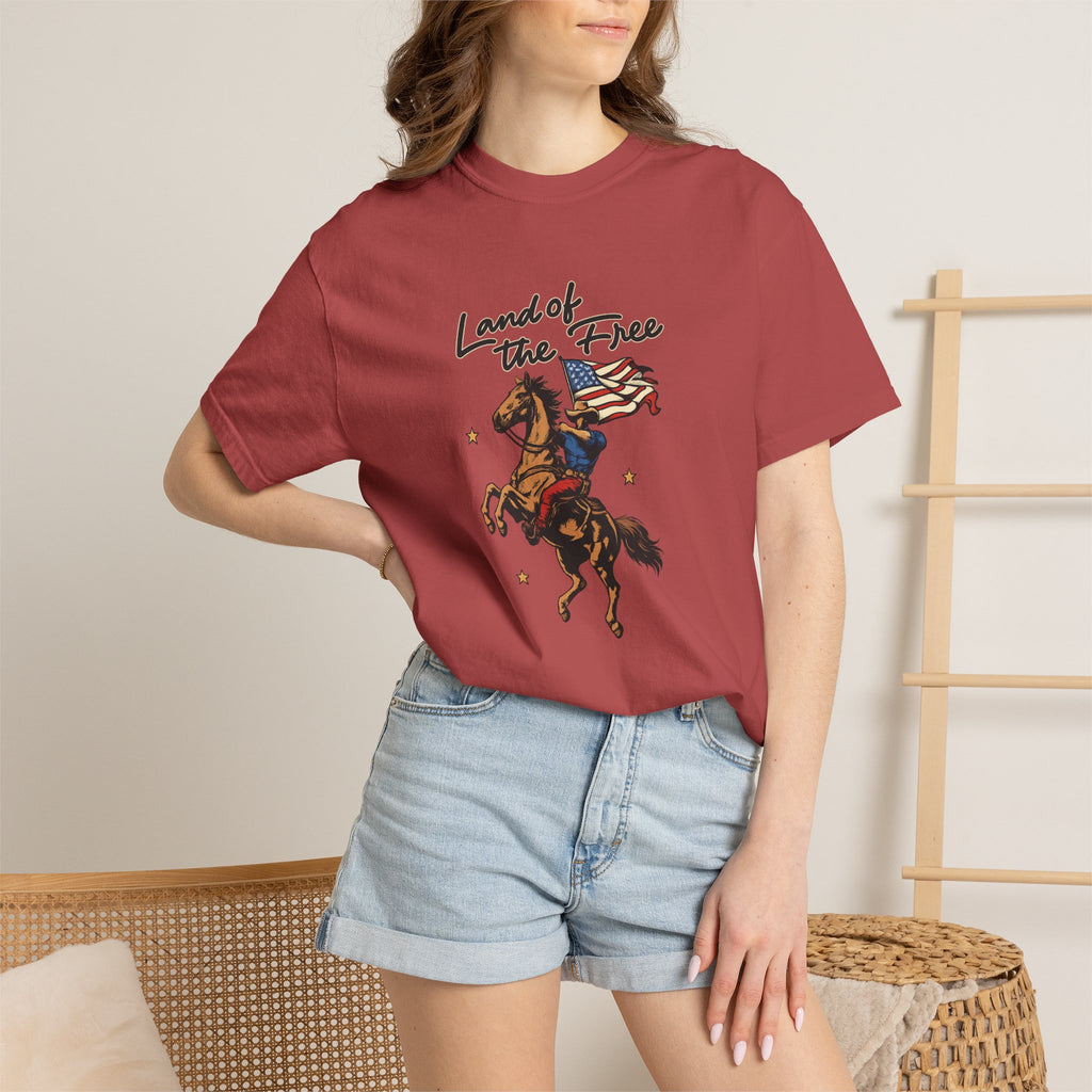 America Land of the Free Graphic T-Shirt — Patriotic