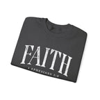 Faith Crewneck Sweatshirt — "Faith" with 1 Ephesians 2:8 Christian Pullover