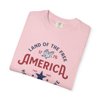America Land of the Free Graphic T-Shirt — Patriotic 1776 Home of the Brave Tee