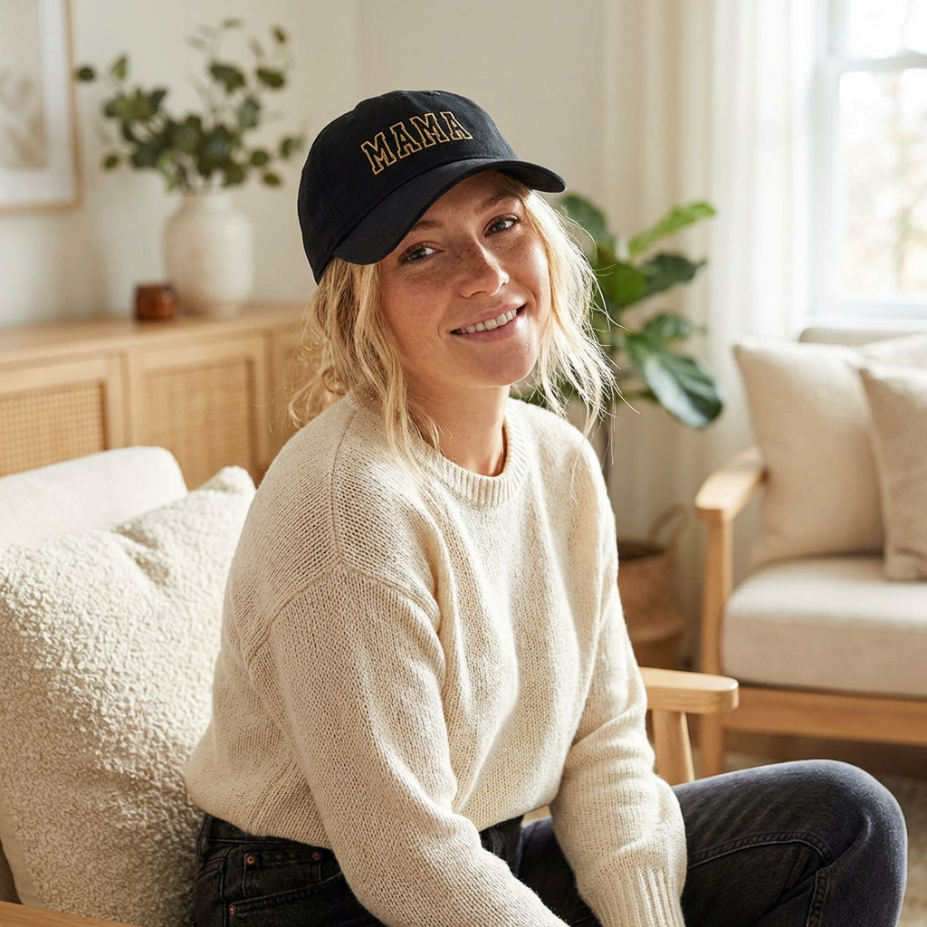 Custom Mama Embroidered Cap