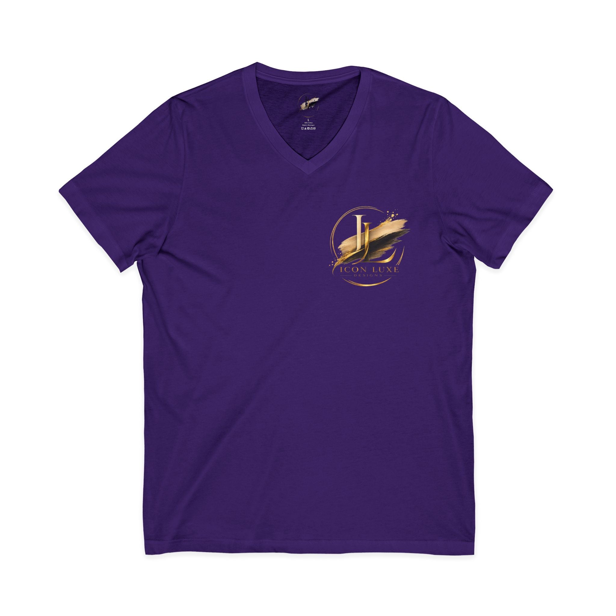 Custom Pocket V‑Neck Tee — Bella + Canvas