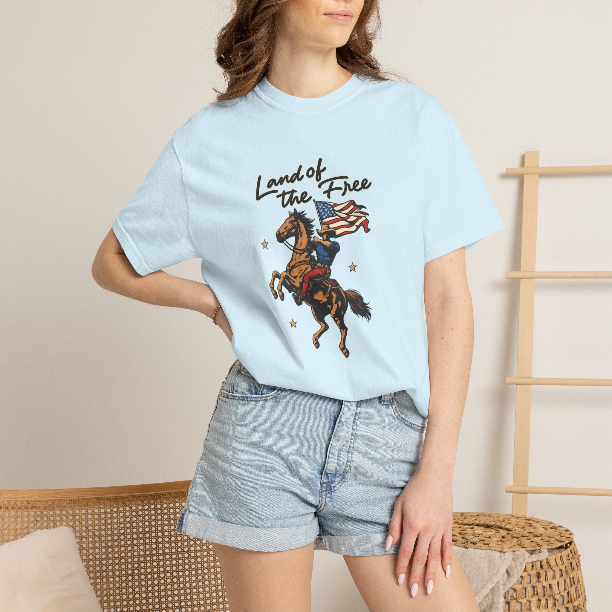 America Land of the Free Graphic T-Shirt — Patriotic