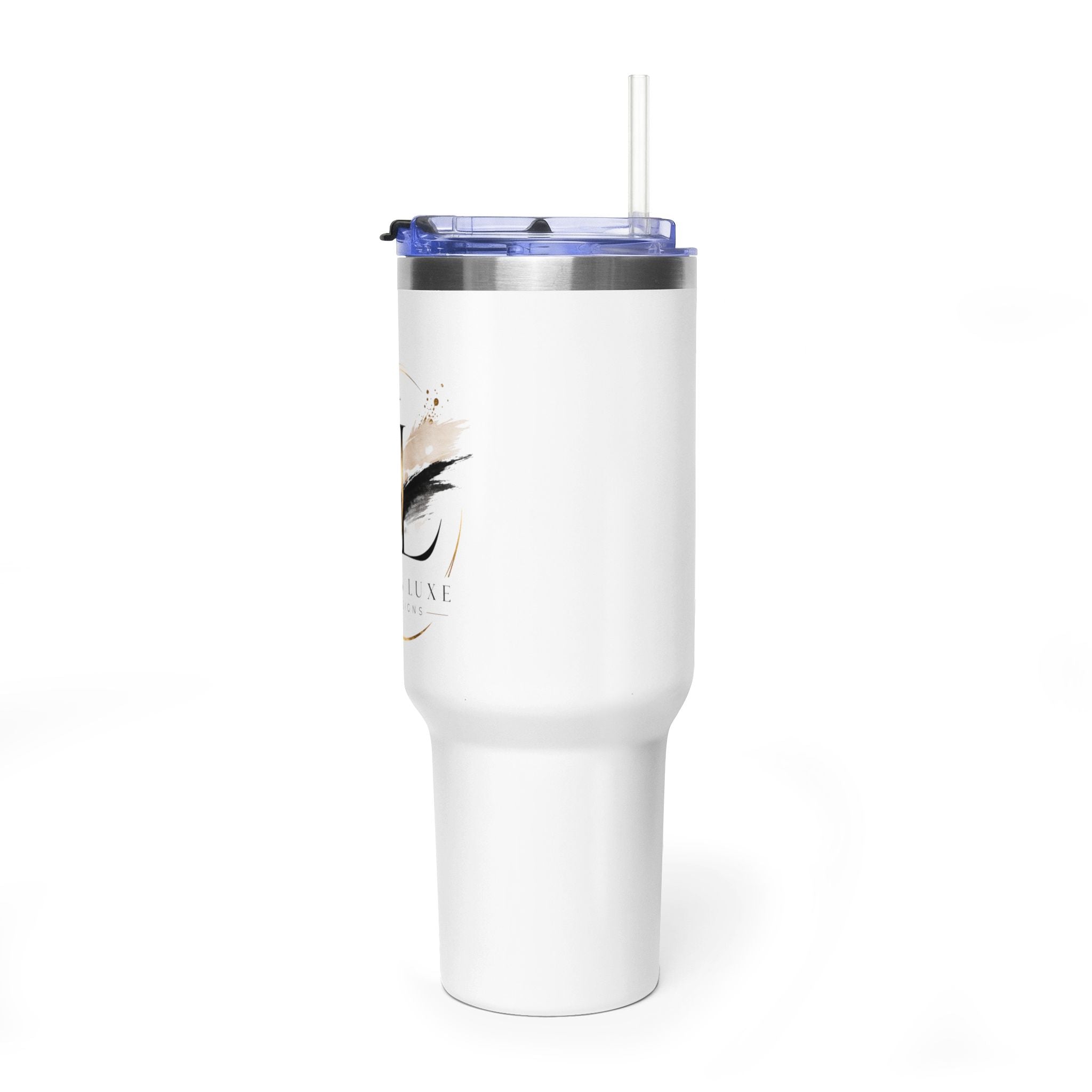 Custom 40oz Vacuum Tumbler – White Tumbler with colorful handle