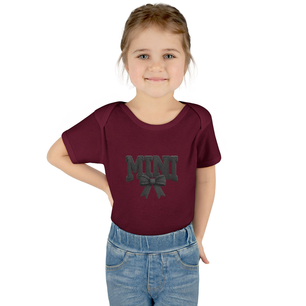 Mini Baby Bodysuit — "MINI" Bow Infant Onesie