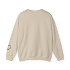 Customized Momma, Gigi, Grammy, Grandma, Mama, Mom, or Nana  Crewneck Sweatshirt – “This ….. Wears Her Heart on Her Sleeve” Cozy Pullover