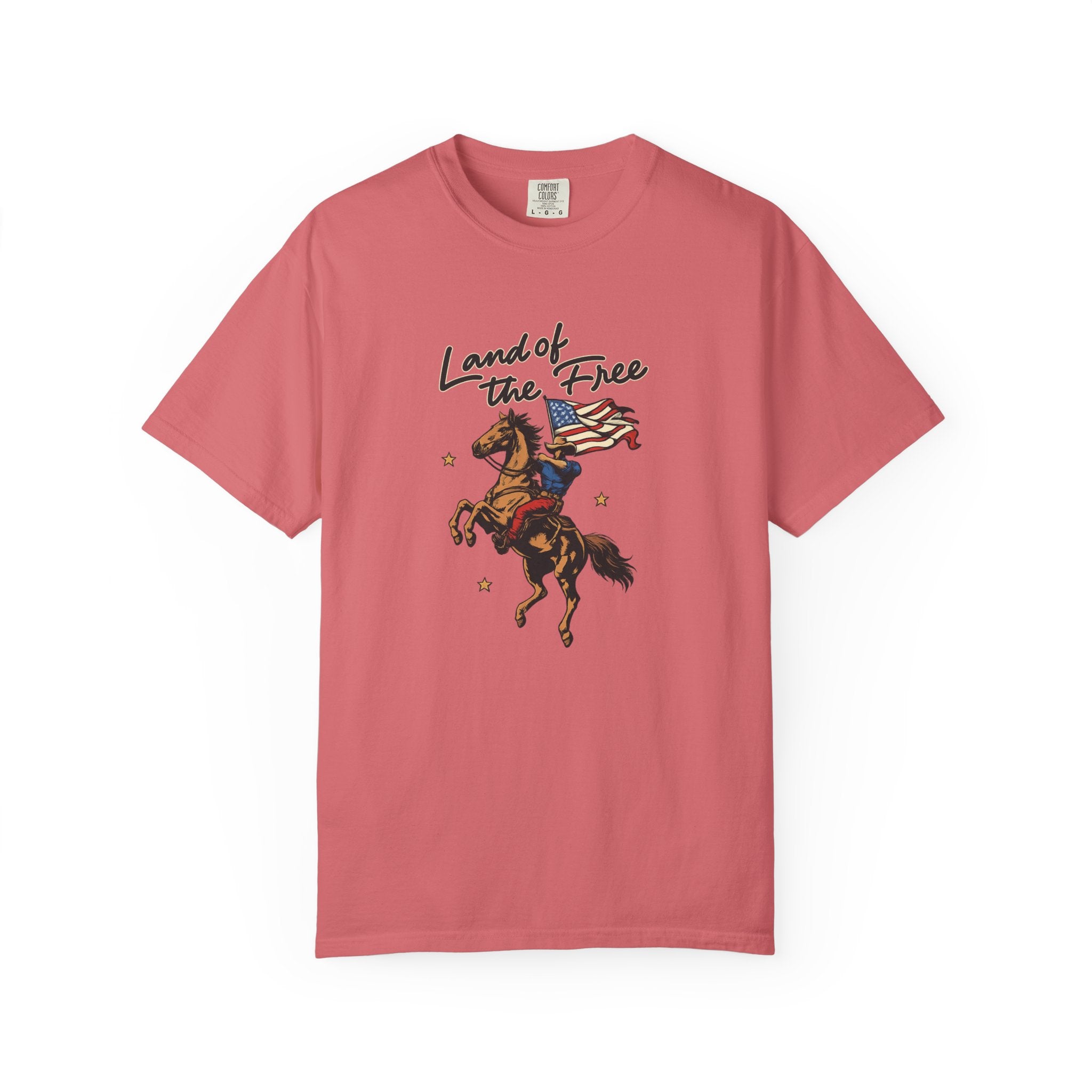 America Land of the Free Graphic T-Shirt — Patriotic