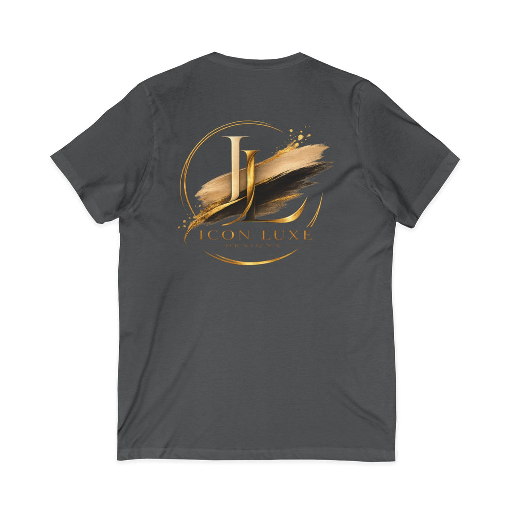 Custom Pocket V‑Neck Tee — Bella + Canvas