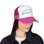 Cool Mom Social Club Trucker Hat — Embroidered Foam Mesh Cap for Stylish Moms