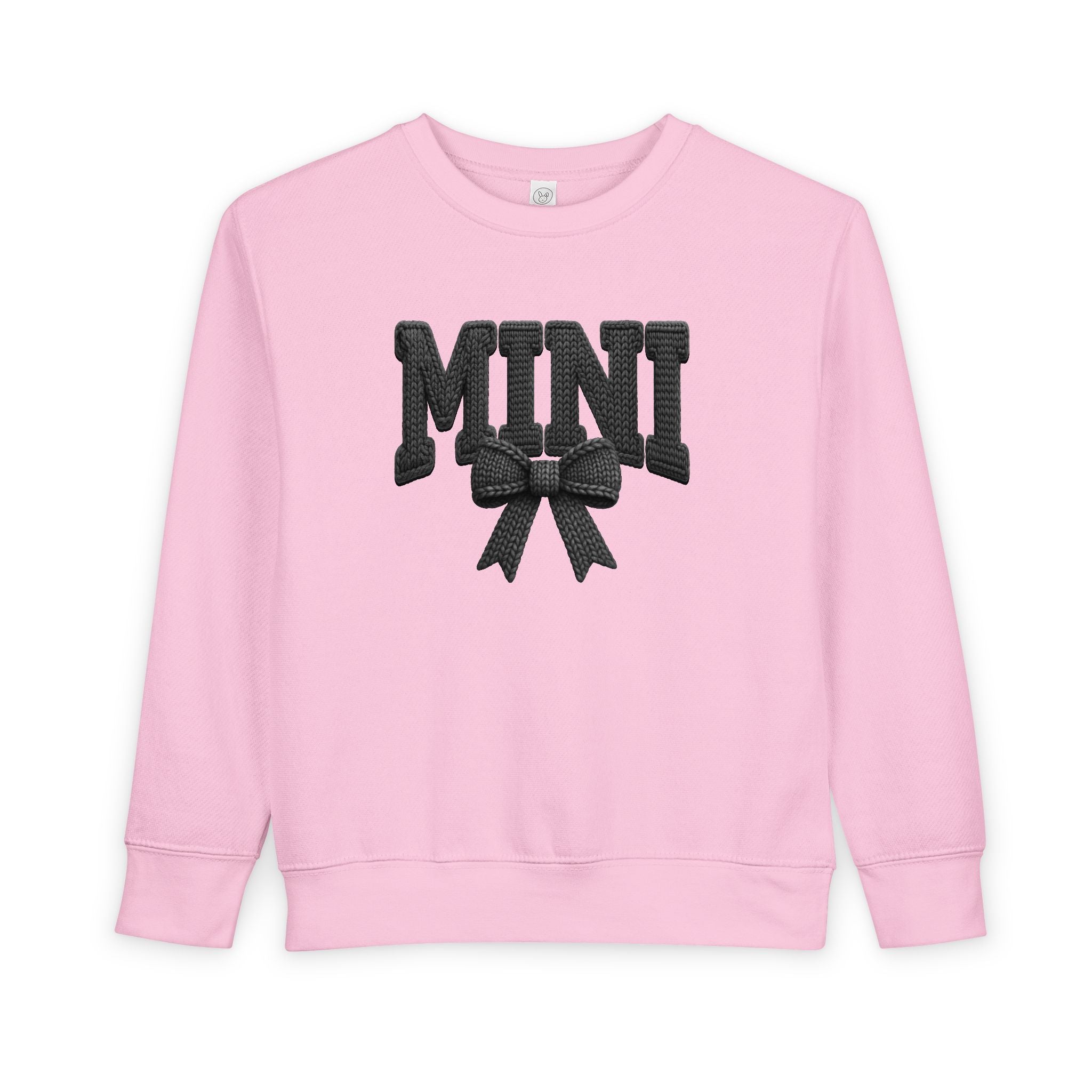 Toddler Sweatshirt - 'Mini' Bow Graphic Pullover