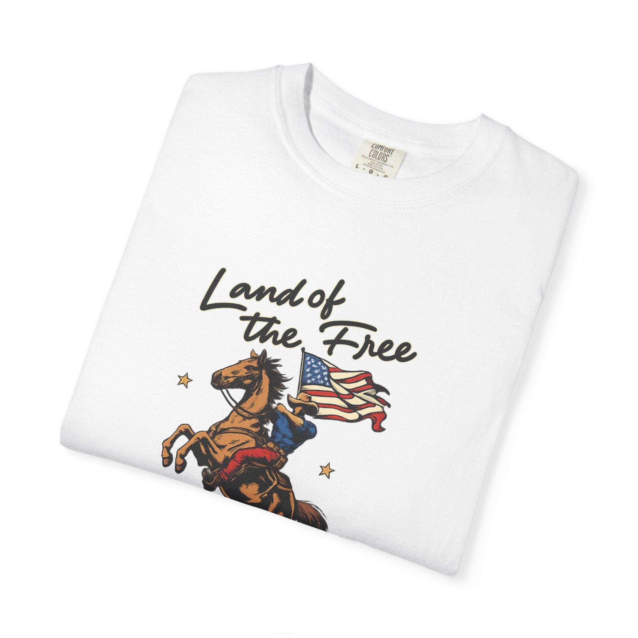 America Land of the Free Graphic T-Shirt — Patriotic