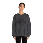 Customized Momma, Gigi, Grammy, Grandma, Mama, Mom, or Nana  Crewneck Sweatshirt – “This ….. Wears Her Heart on Her Sleeve” Cozy Pullover