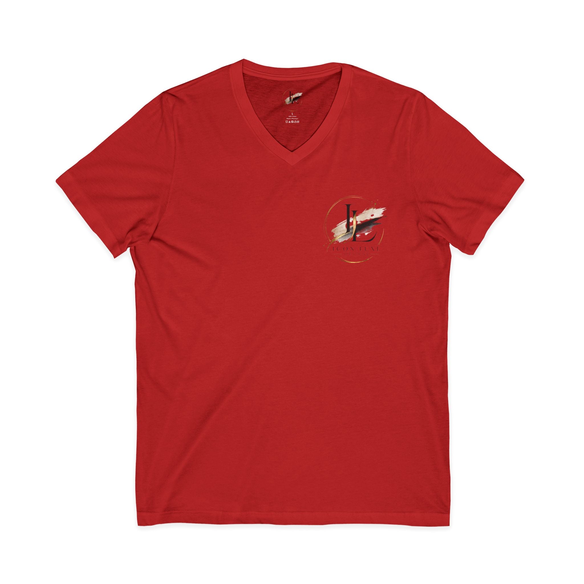 Custom Pocket V‑Neck Tee — Bella + Canvas