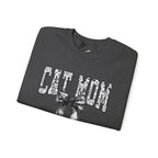 Cat Mom Crewneck Sweatshirt — Floral Lettering with Bow