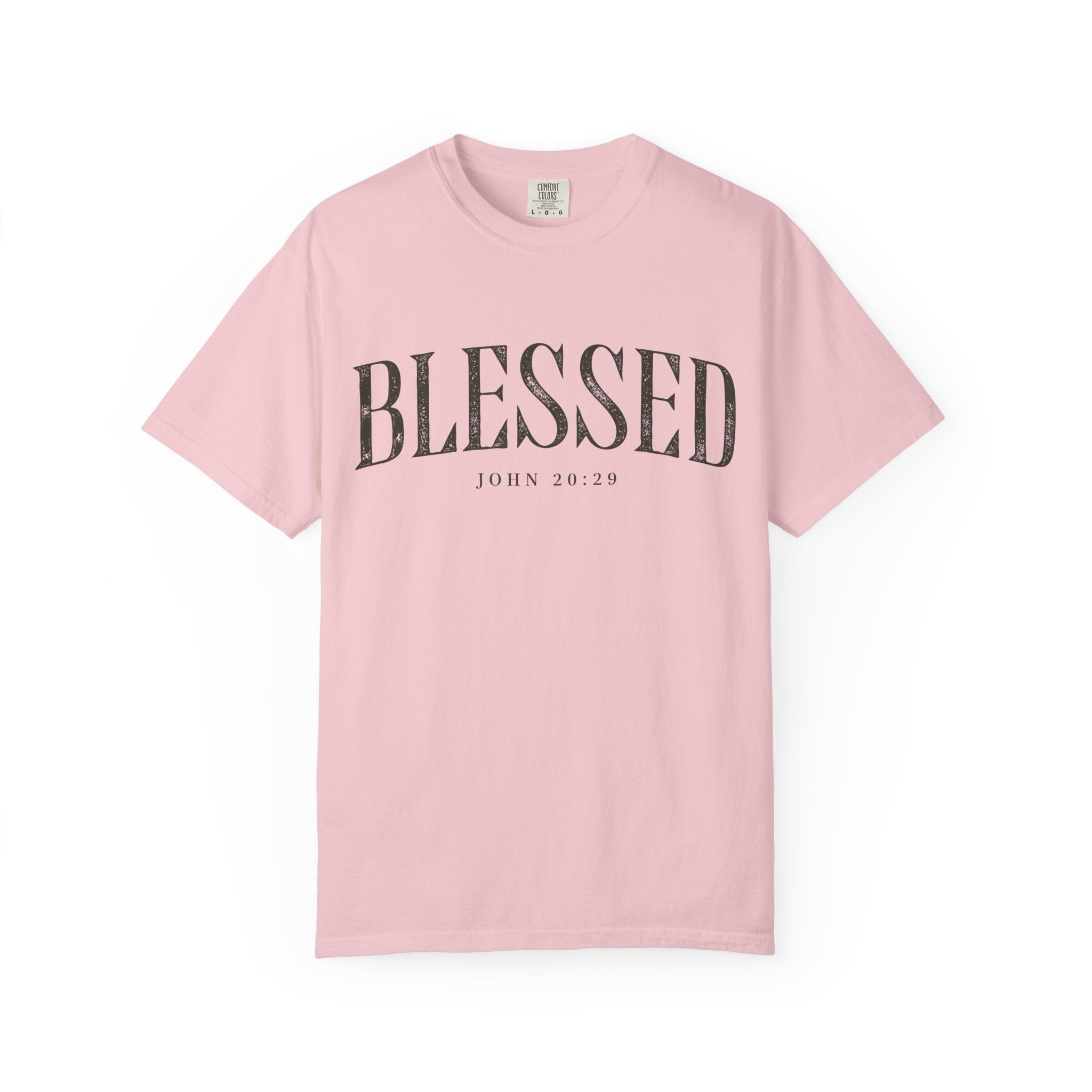 Blessed Christian T-Shirt — 'BLESSED' with John 20:25 Scripture Tee