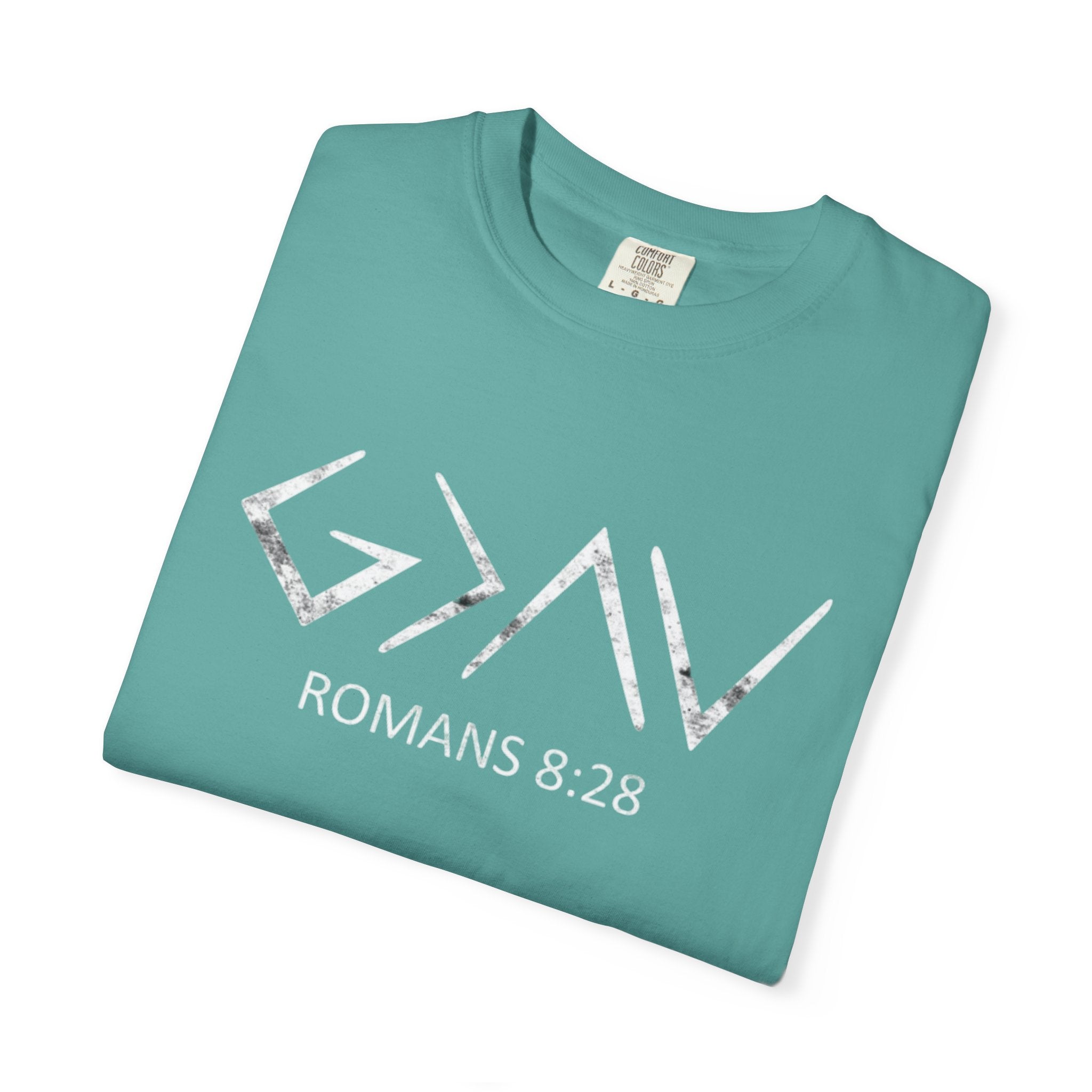 Romans 8:28 Comfort Colors Tee