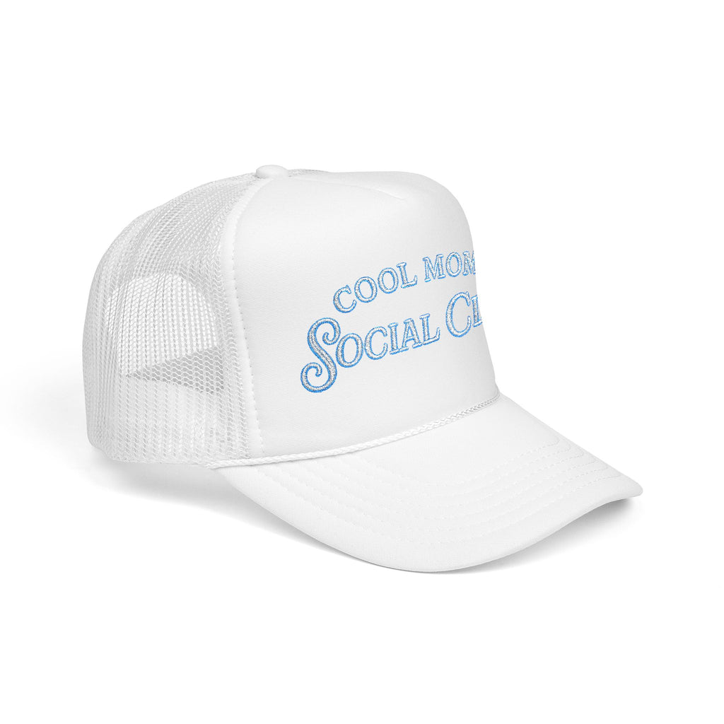Cool Mom Social Club Trucker Hat — Embroidered Foam Mesh Cap for Stylish Moms