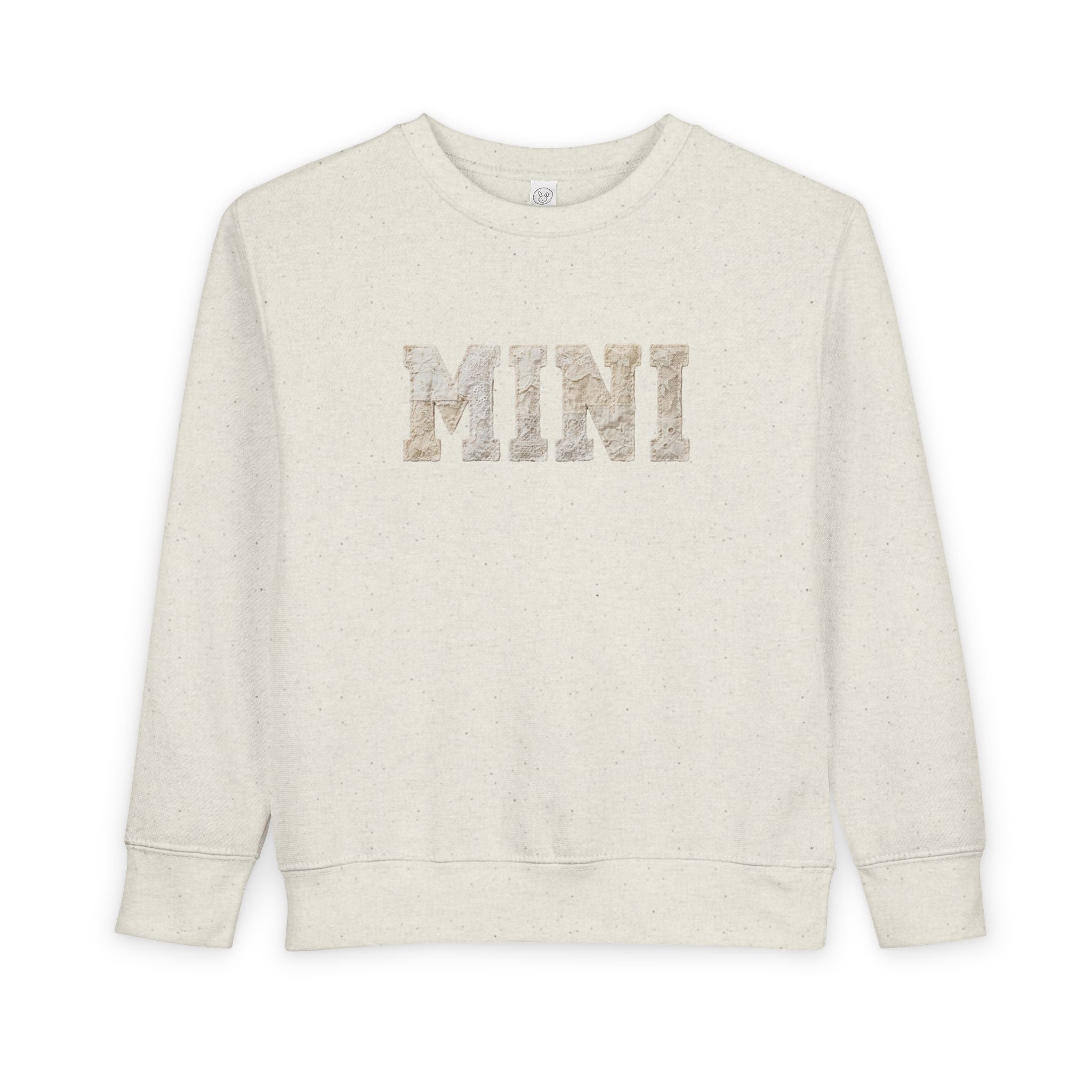 Mini Toddler Sweatshirt — Neutral Lettering Pullover