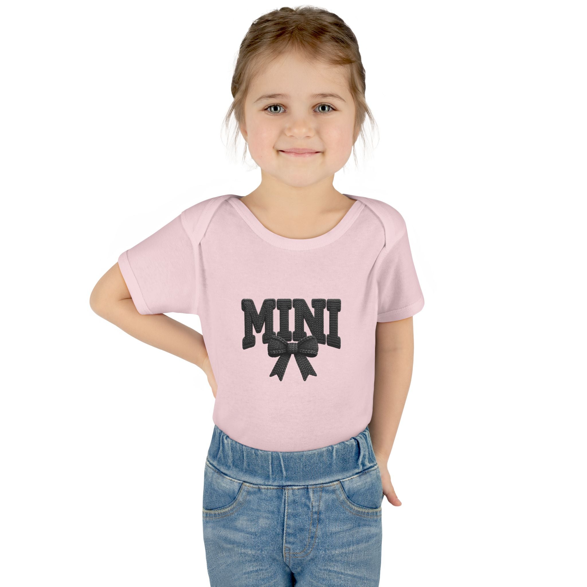Mini Baby Bodysuit — "MINI" Bow Infant Onesie