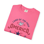 America Land of the Free Graphic T-Shirt — Patriotic 1776 Home of the Brave Tee