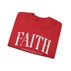 Faith Crewneck Sweatshirt — "Faith" with 1 Ephesians 2:8 Christian Pullover