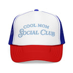 Cool Mom Social Club Trucker Hat — Embroidered Foam Mesh Cap for Stylish Moms