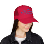 God Is Good Trucker Hat — Royal Blue Design