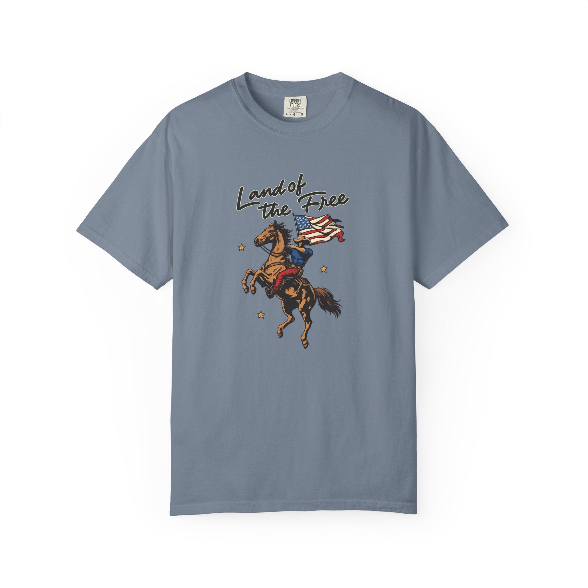 America Land of the Free Graphic T-Shirt — Patriotic