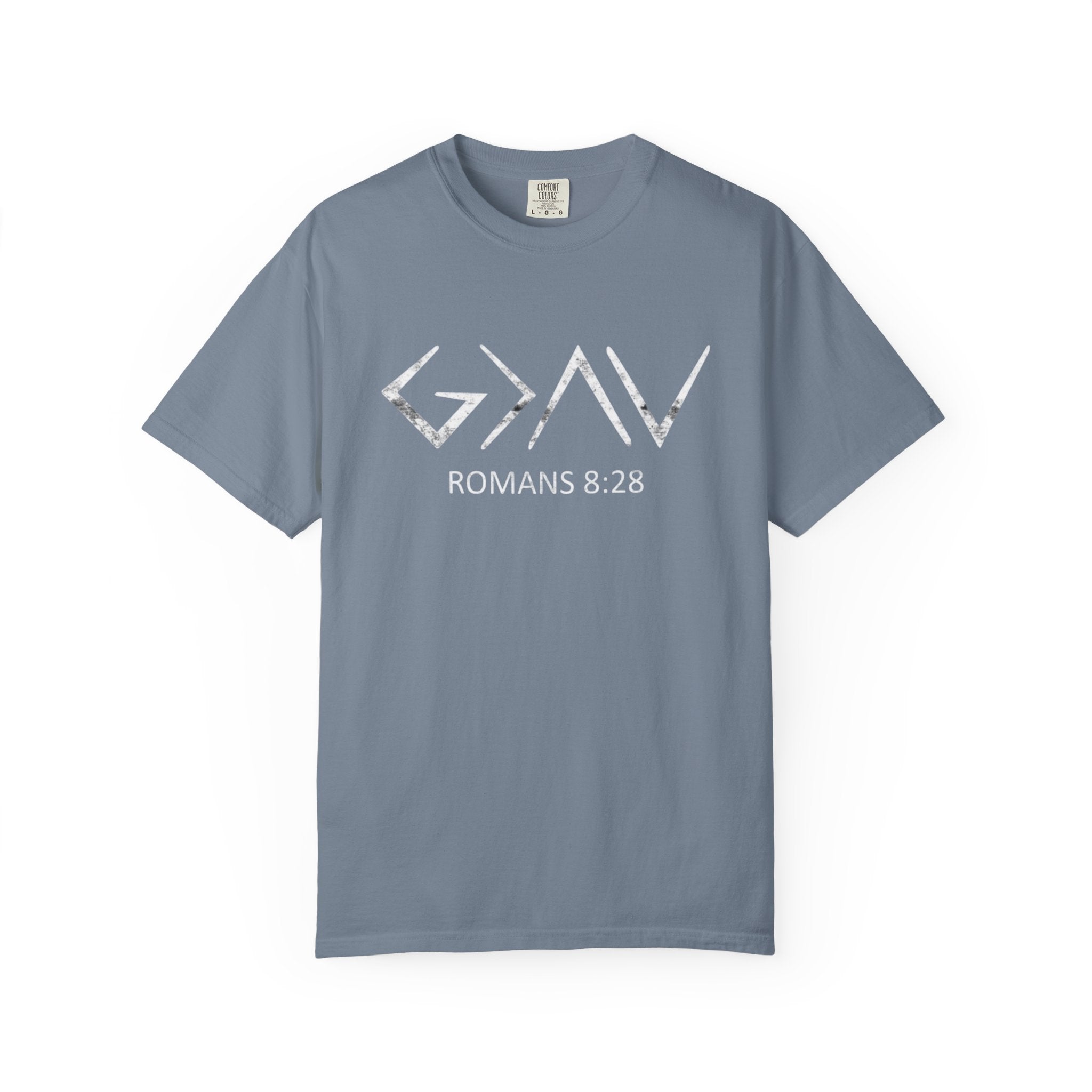 Romans 8:28 Comfort Colors Tee