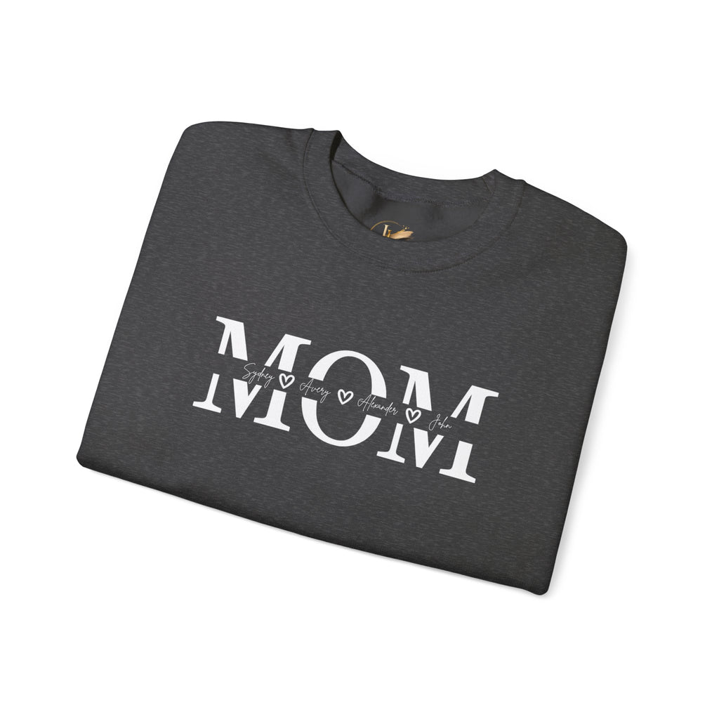 Customized Mom with Children's Names Crewneck Sweatshirt
