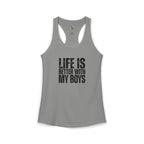 "Life is better with my boys" Mom, Women's Ideal Racerback Tank